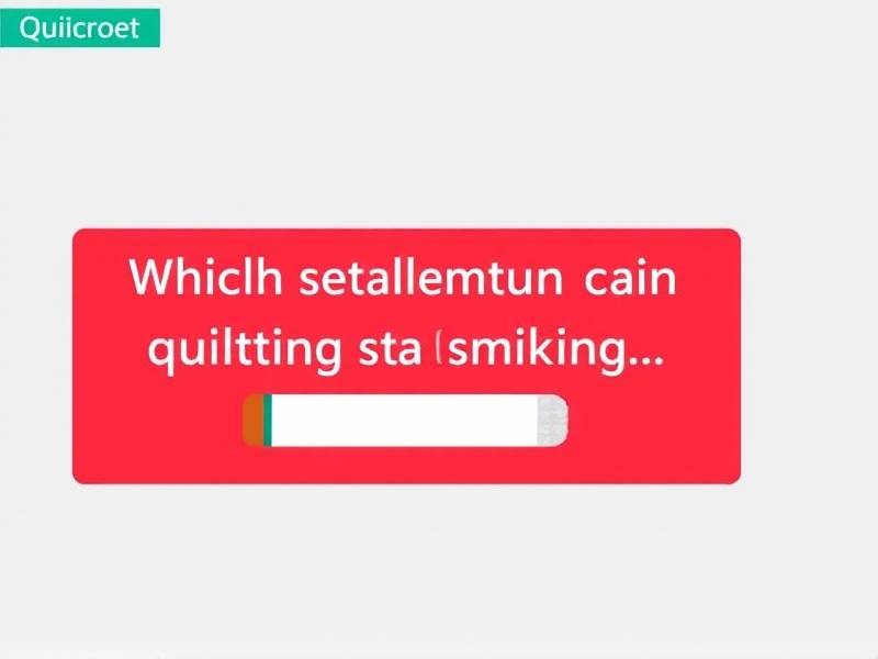 Which Statement About Quitting Smoking Is True? Quizlet