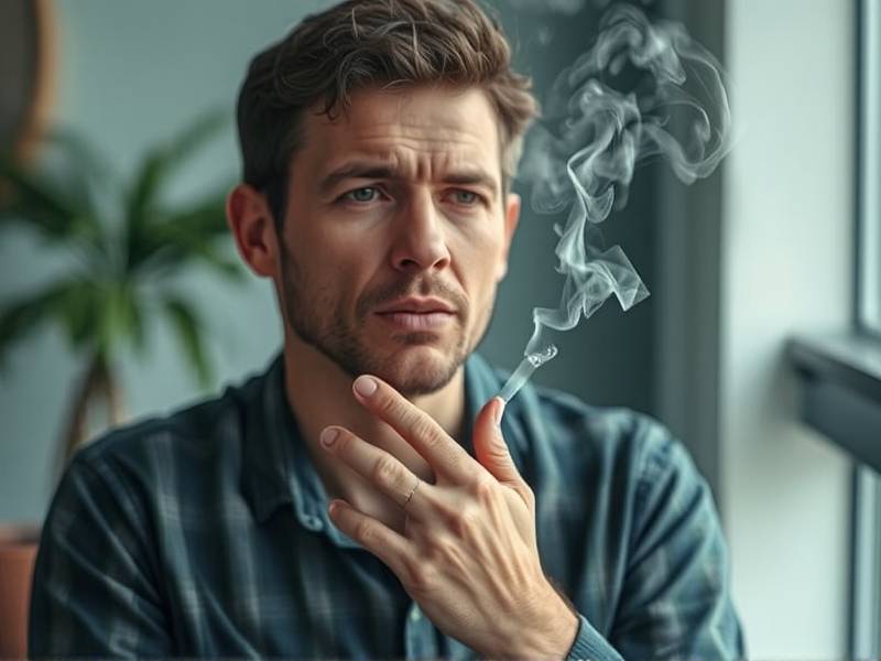 A Person Is Trying to Quit Smoking Through the Use of...