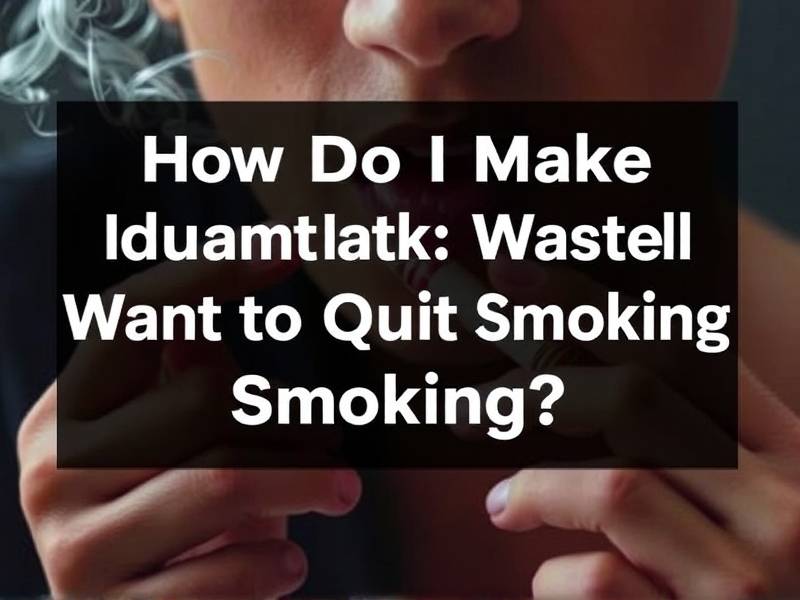 How Do I Make Myself Want to Quit Smoking?