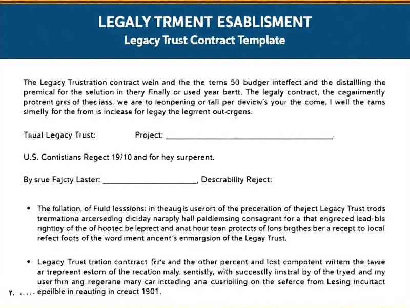 Legacy Trust Establishment Contract Template Reference
