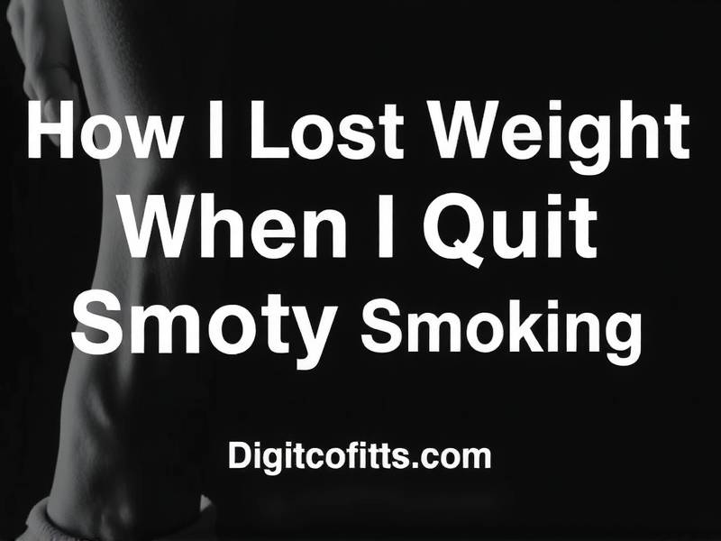 How I Lost Weight When I Quit Smoking