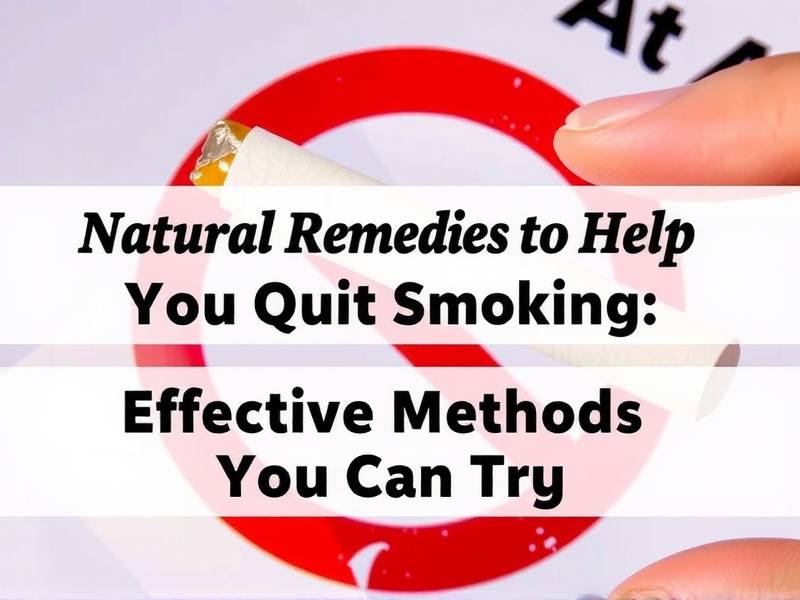 Natural Remedies to Help You Quit Smoking: Effective Methods You Can Try