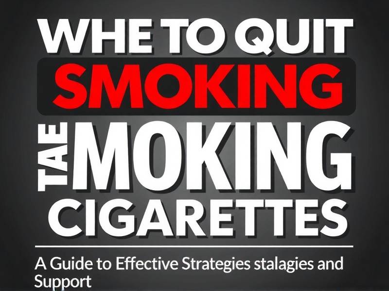 When to Quit Smoking Cigarettes: A Guide to Effective Strategies and Support