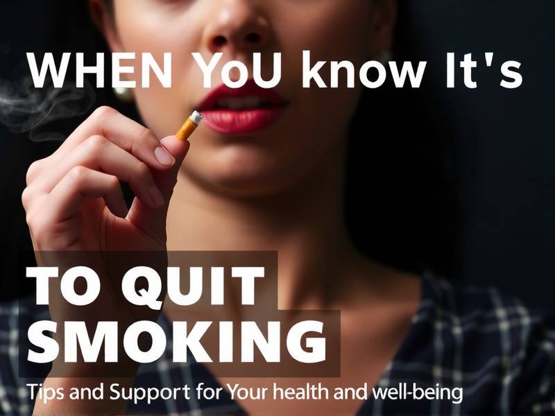 When You Know It's Time to Quit Smoking: Tips and Support for Your Health and Well-being