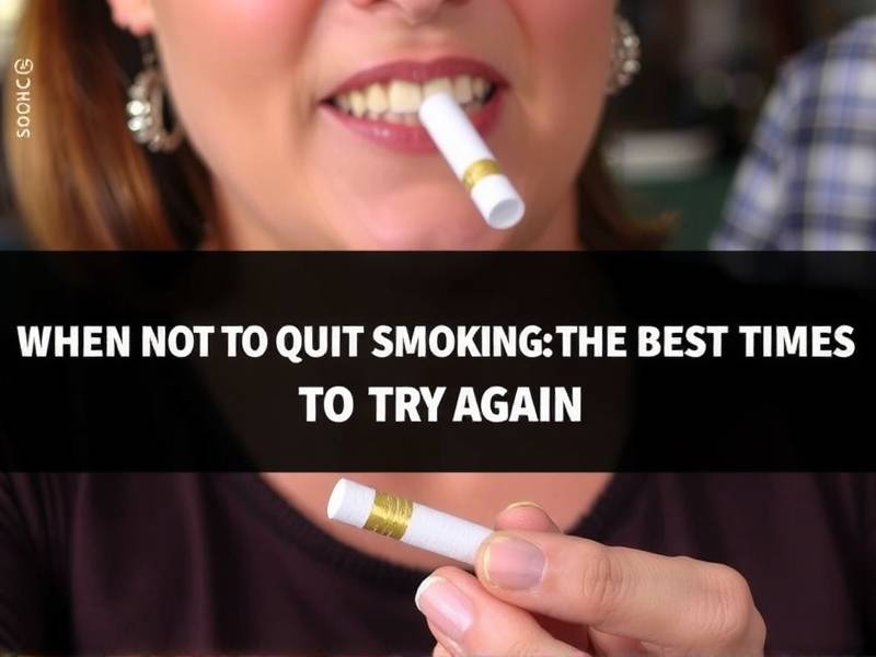 When Not to Quit Smoking: The Best Times to Try Again