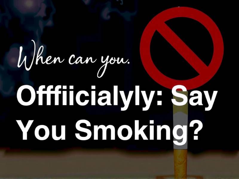 When Can You Officially Say You Quit Smoking?(1)