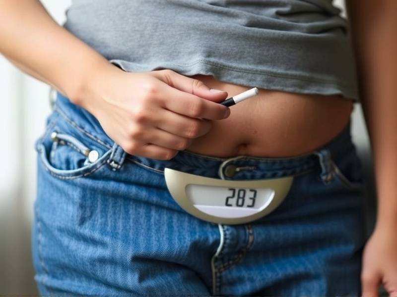 How much weight does a person gain after quitting smoking?