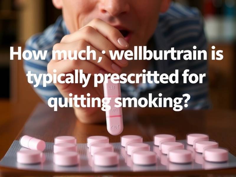 How much Wellbutrin is typically prescribed for quitting smoking?