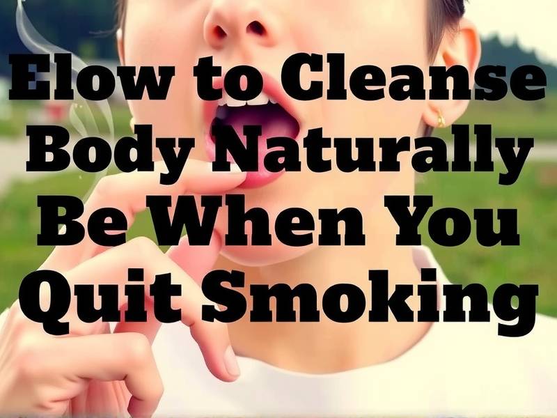How to Cleanse Your Body Naturally When You Quit Smoking