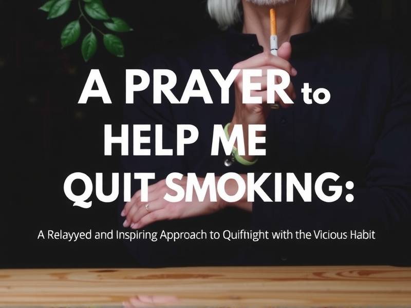 A Prayer to Help Me Quit Smoking: A Relatable and Inspiring Approach to Quitting the Vicious Habit