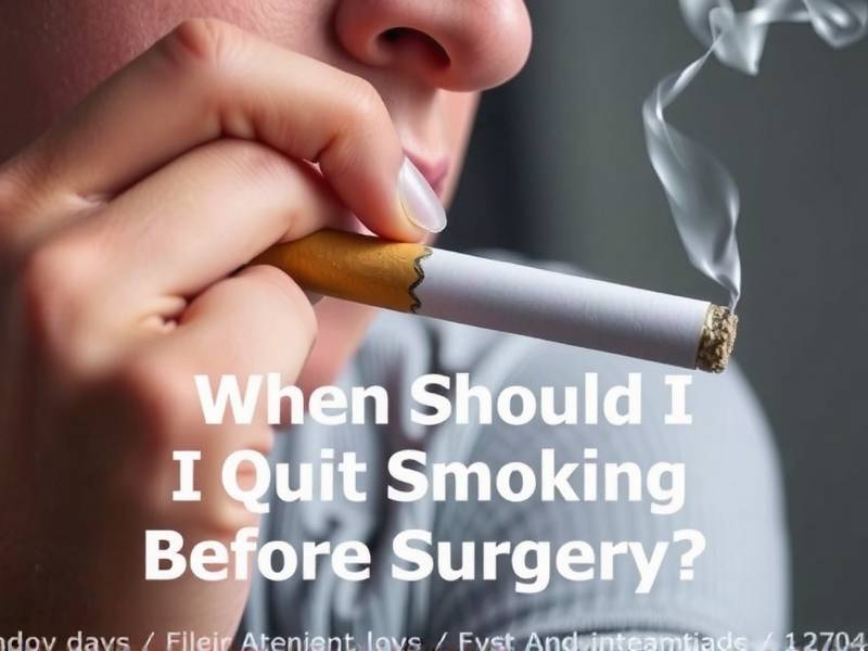When Should I Quit Smoking Before Surgery?