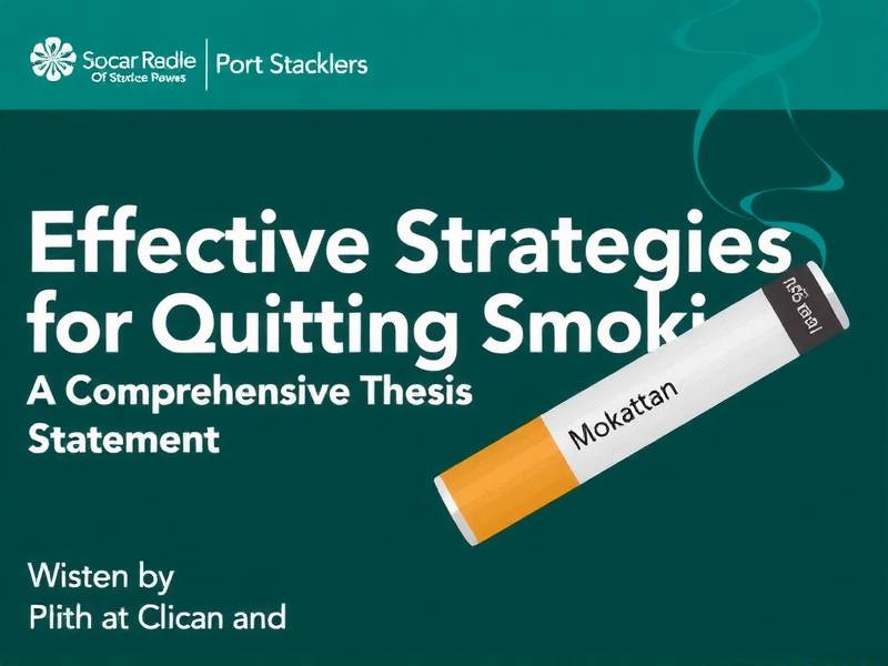 Effective Strategies for Quitting Smoking: A Comprehensive Thesis Statement