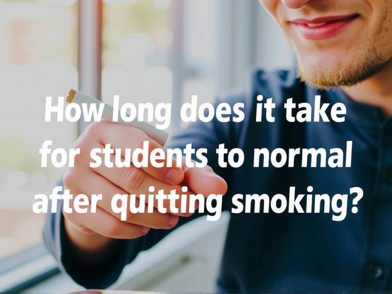 How long does it take for students to return to normal after quitting smoking?